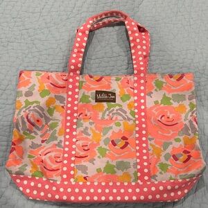 Matilda Jane Coral and Green Floral Tote